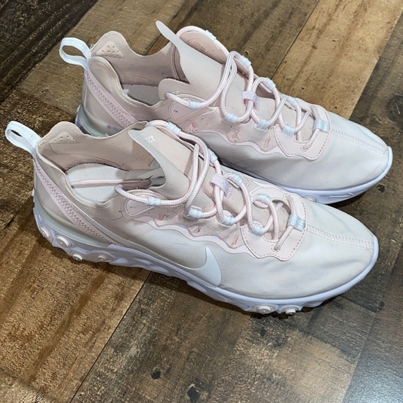 Nike React Element 55 Pale Pink White Running Shoes size 11 woman’s sneakers - Picture 2 of 9